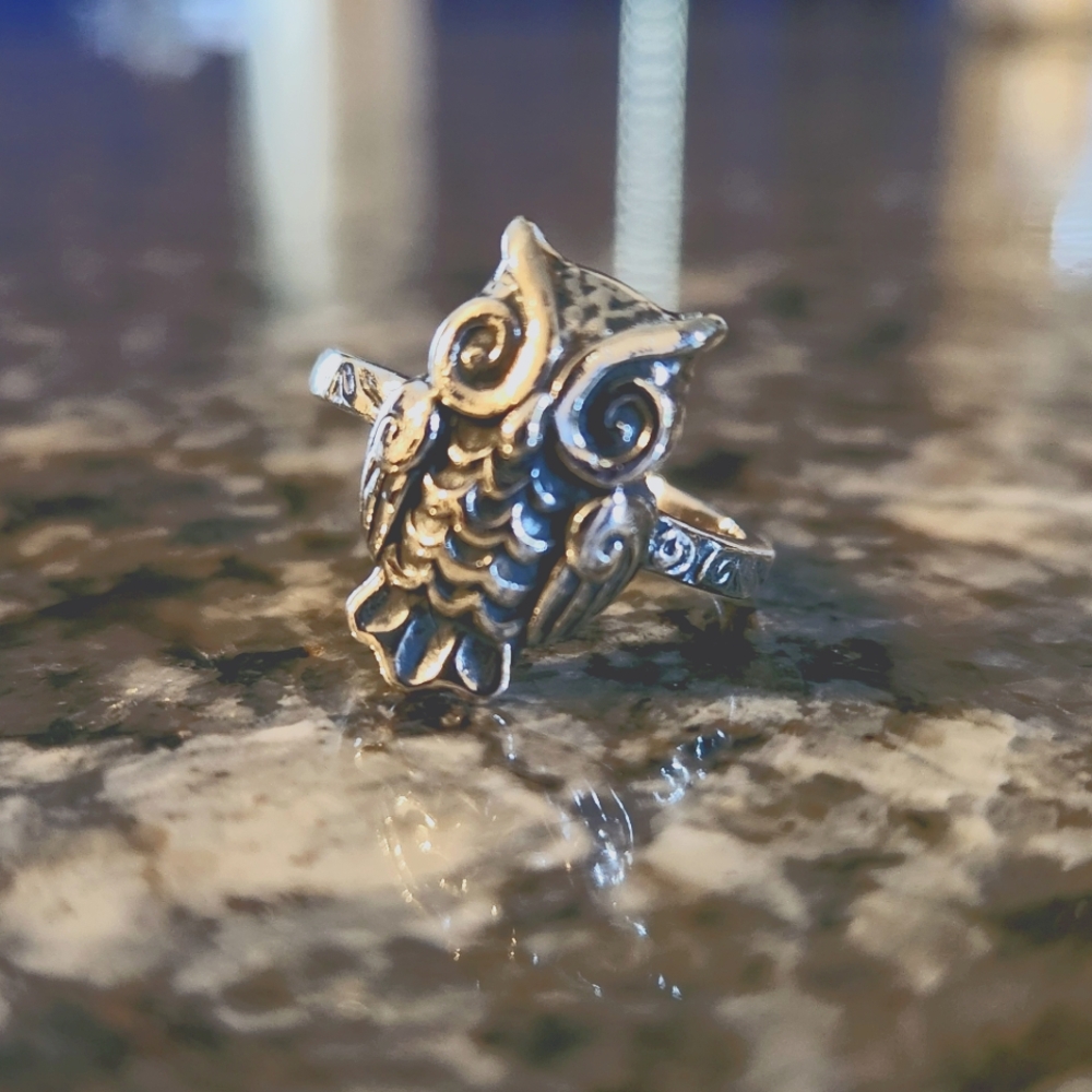 James Avery Retired Owl Ring - Size 11